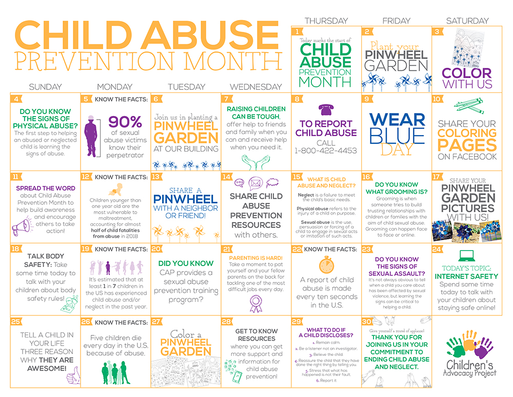 Child Abuse Prevention Month Printables Free Printable Templates